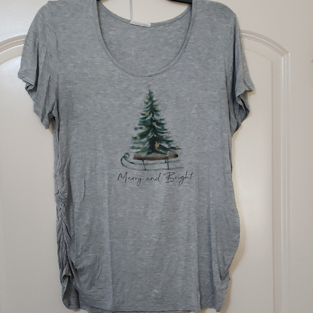 Xxl Maurices Tree Merry Bright Maternity Graphic Tshirt